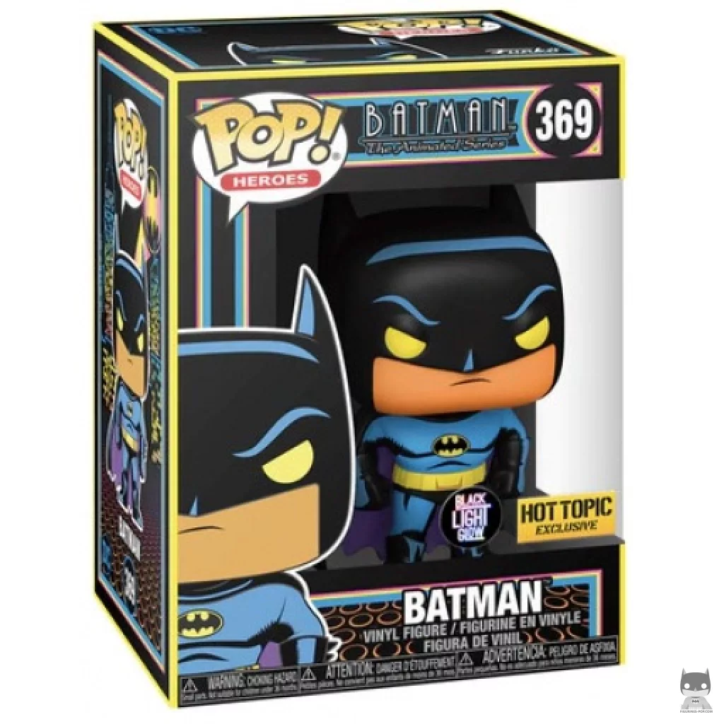 Figura Funko Pop! Batman (Luz negra) en su caja