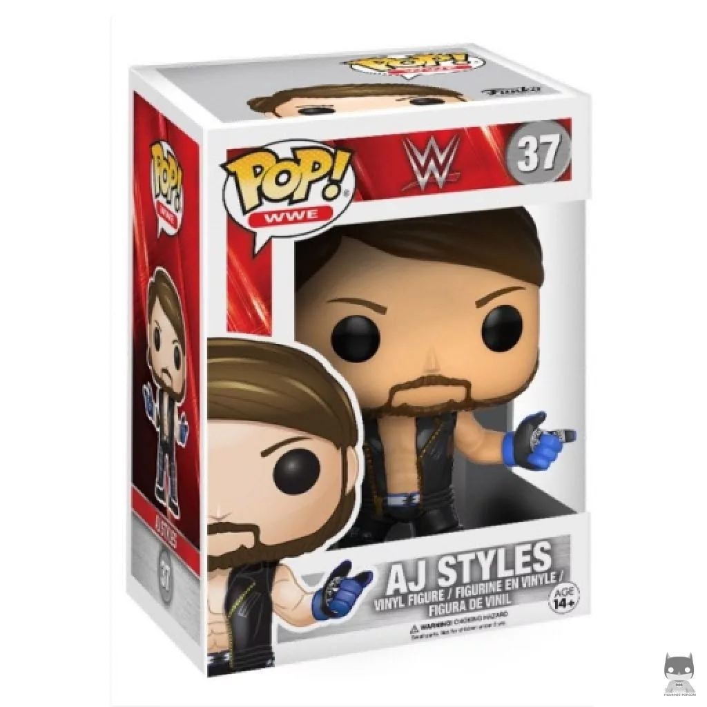 Figura Funko Pop! A.J. Styles en su caja