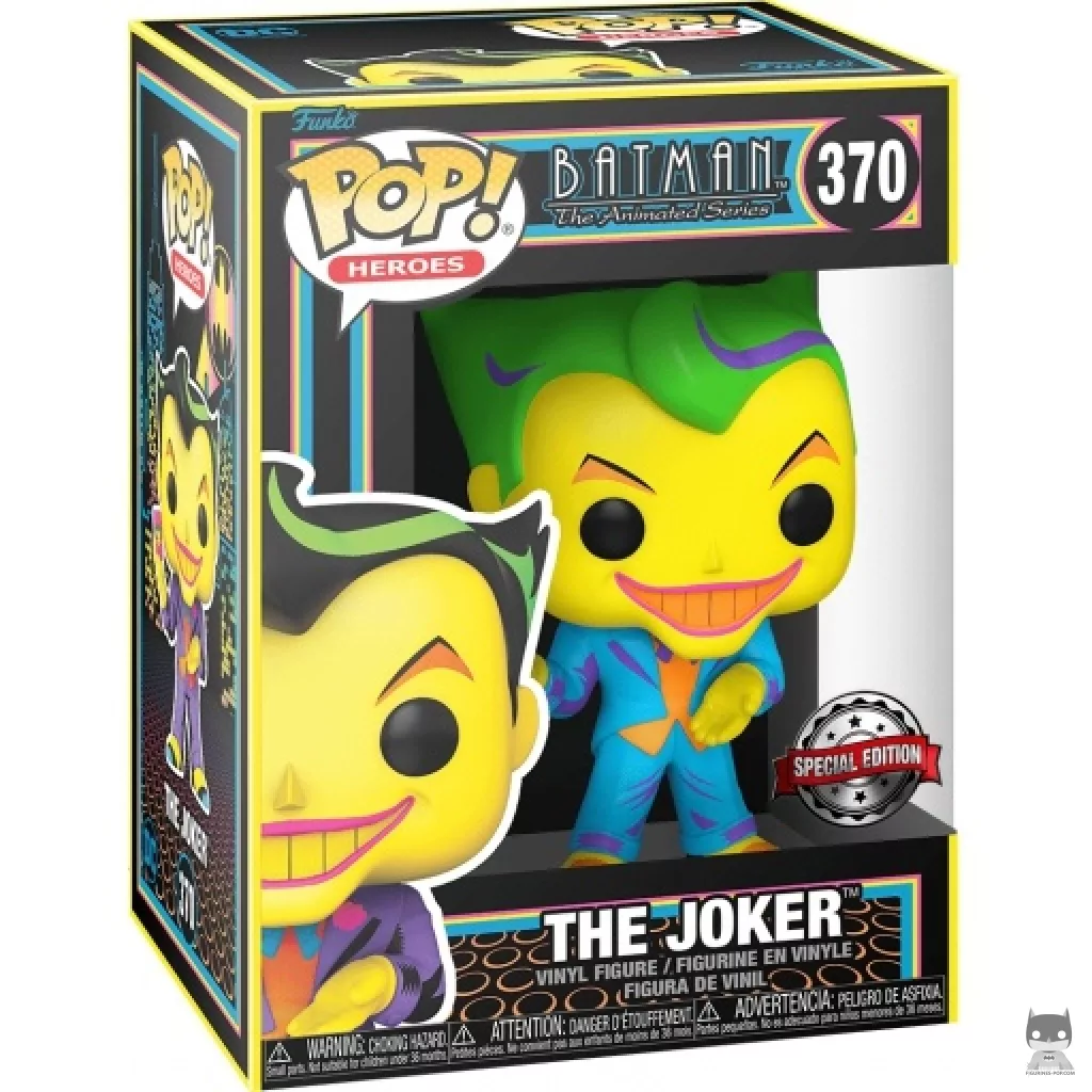 Figura Funko Pop! Joker (Luz negra) en su caja