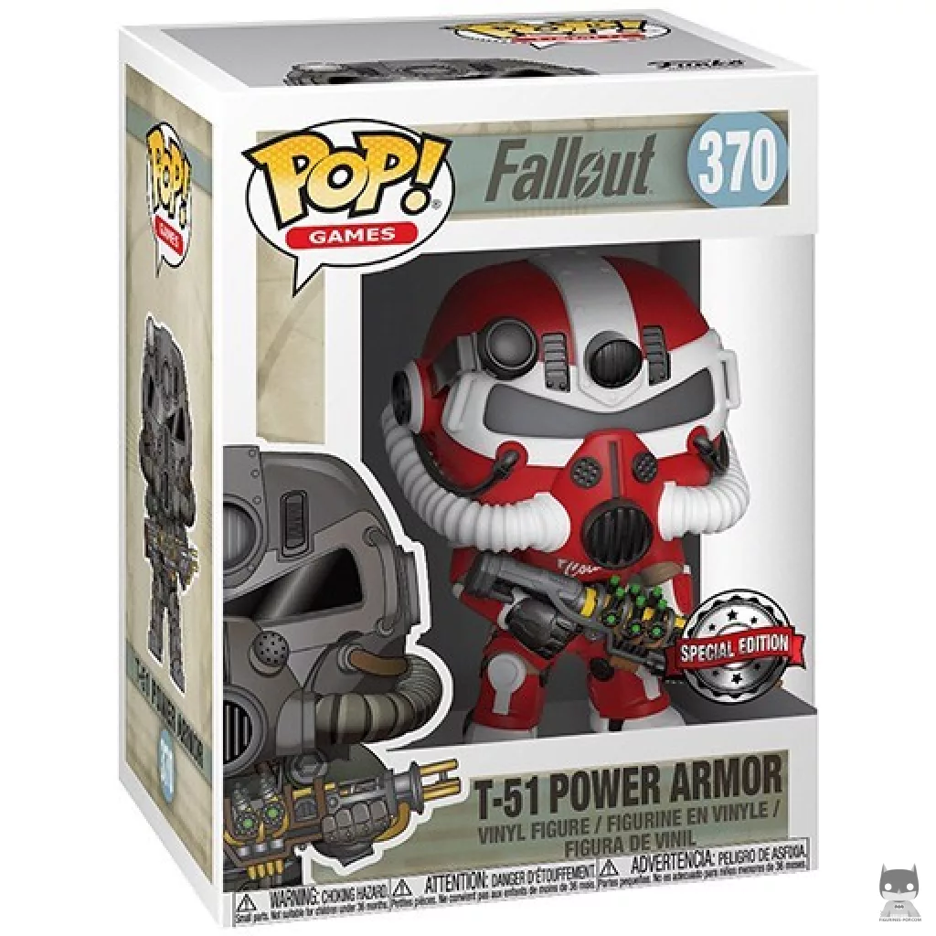 Figura Funko Pop! Servoarmadura T-51 (Pintura Nuka-Cola) en su caja