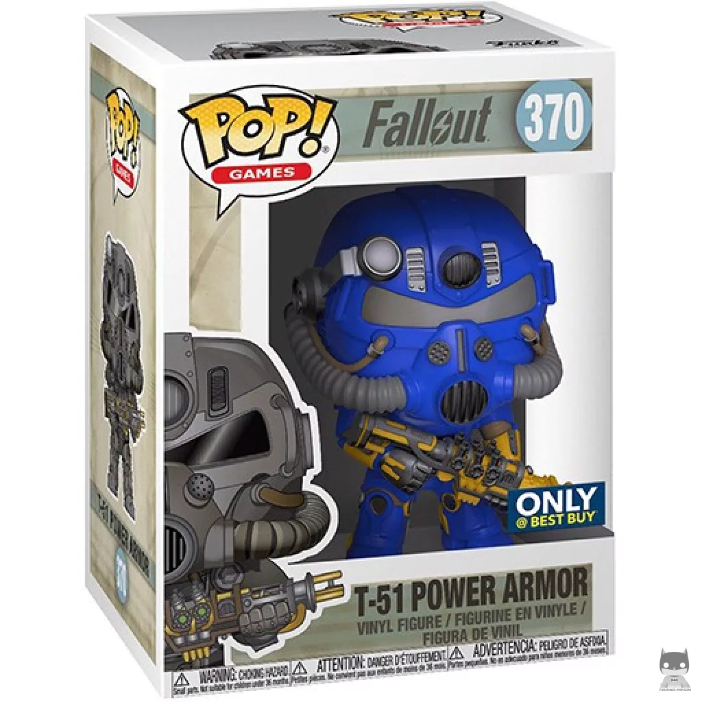 Figura Funko Pop! Servoarmadura T-51 (Pintura Vault-Tec) en su caja