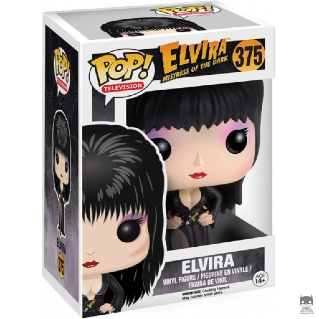 Figura Funko Pop! Elvira, reina de las tinieblas en su caja