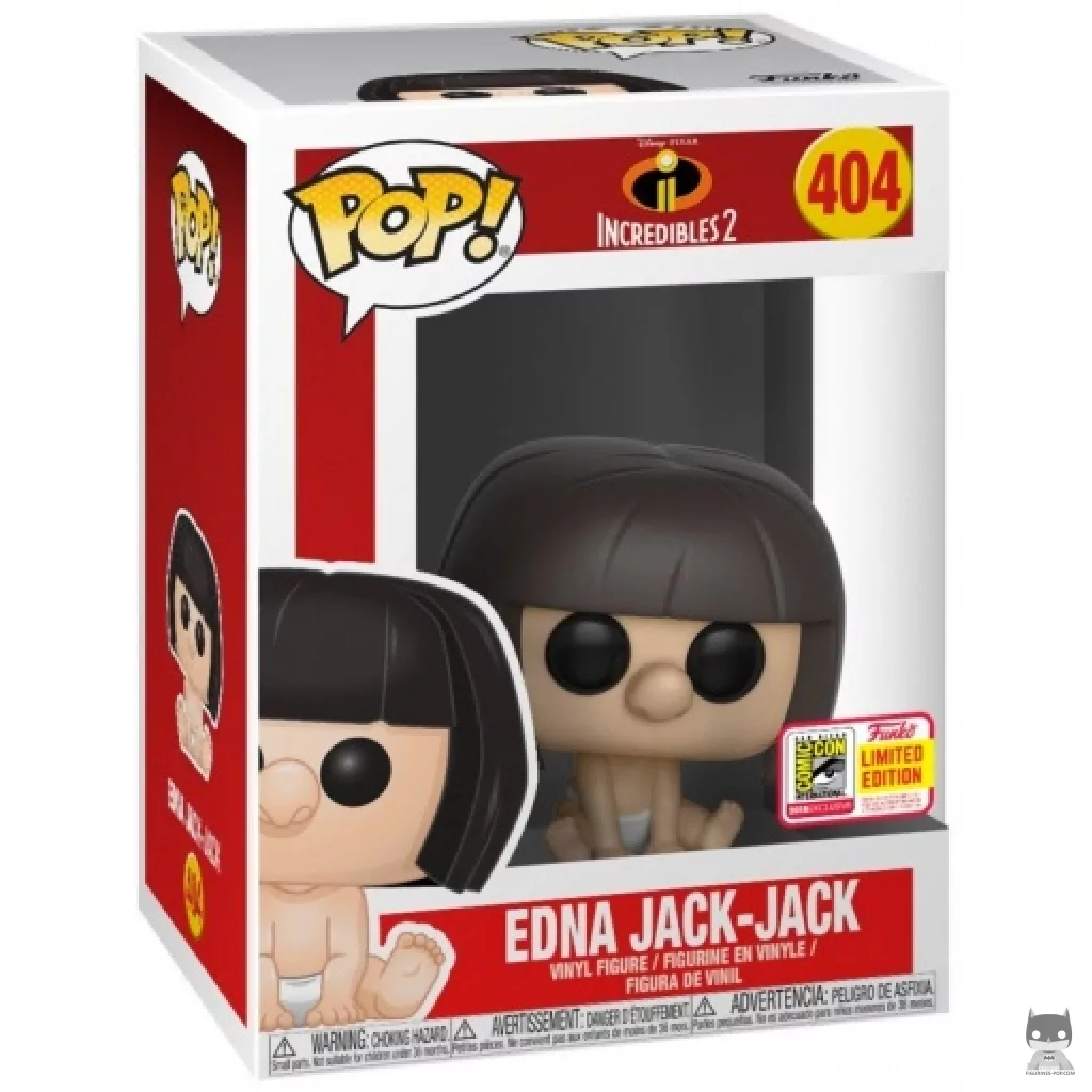 Figura Funko Pop! Jack-Jack (con la cabeza de Edna Moda) en su caja