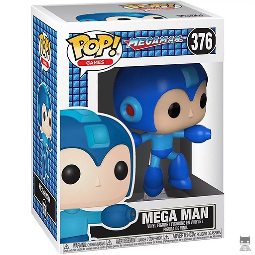 Figura Funko Pop! Mega Man (Saltando) en su caja