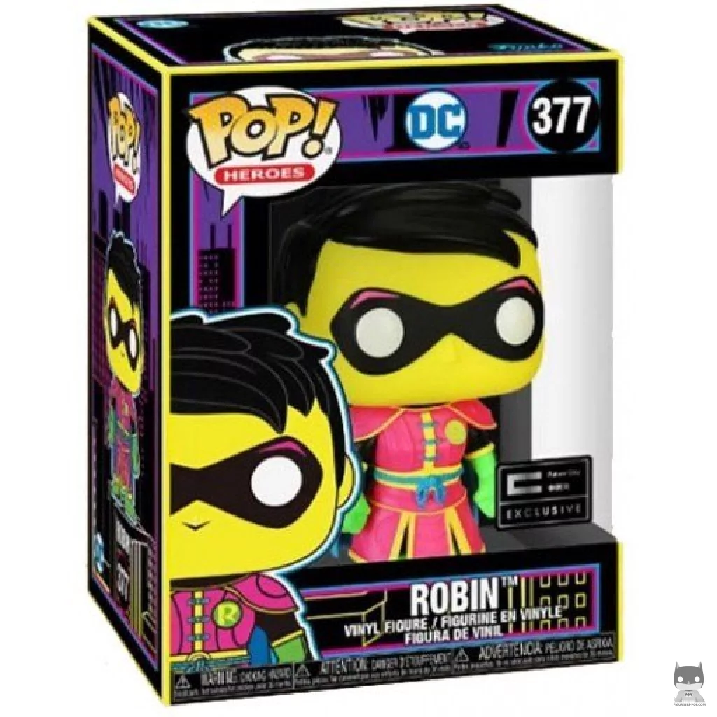 Figura Funko Pop! Robin (Luz negra) en su caja