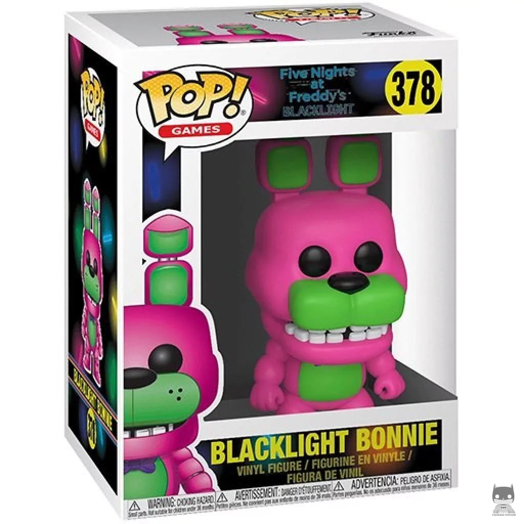 Figura Funko Pop! Bonnie the Rabbit (Luz negra) en su caja