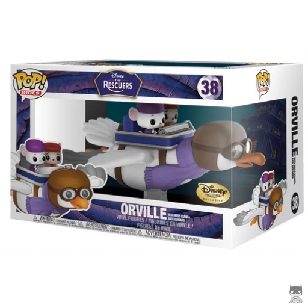 Figura Funko Pop! Orville con Bianca & Bernardo en su caja