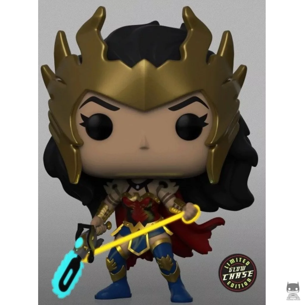 Figura Funko Pop! Wonder Woman Death Metal (Chase & Brilla en la oscuridad) (80.º aniversario de Wonder Woman)