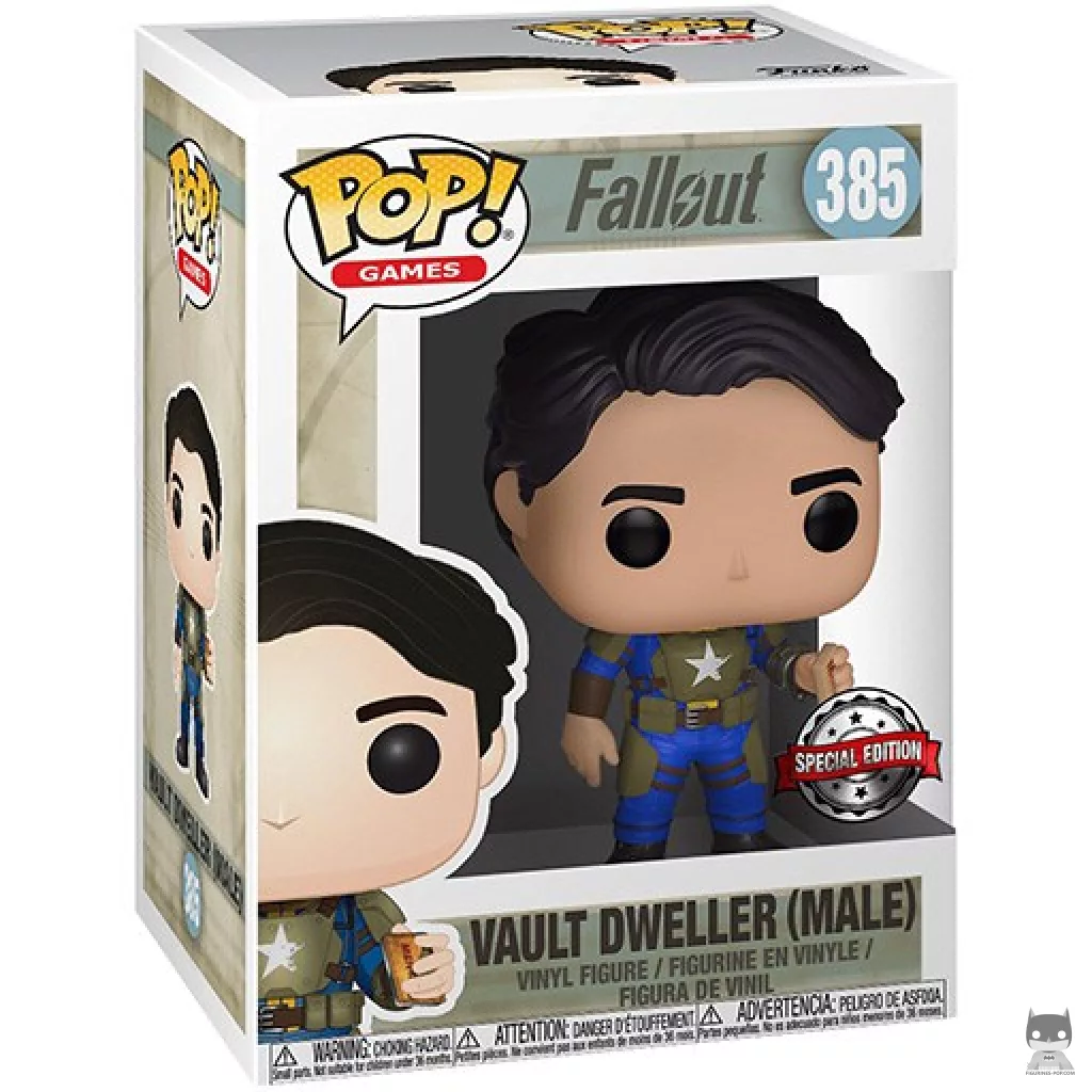 Figura Funko Pop! Morador del Refugio (Hombre) (con caja de Mentats) en su caja