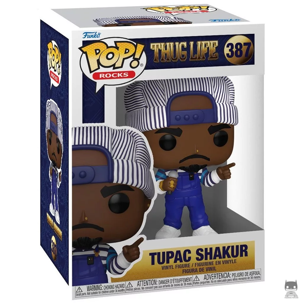 Figura Funko Pop! Tupac Shakur (Thug Life) en su caja