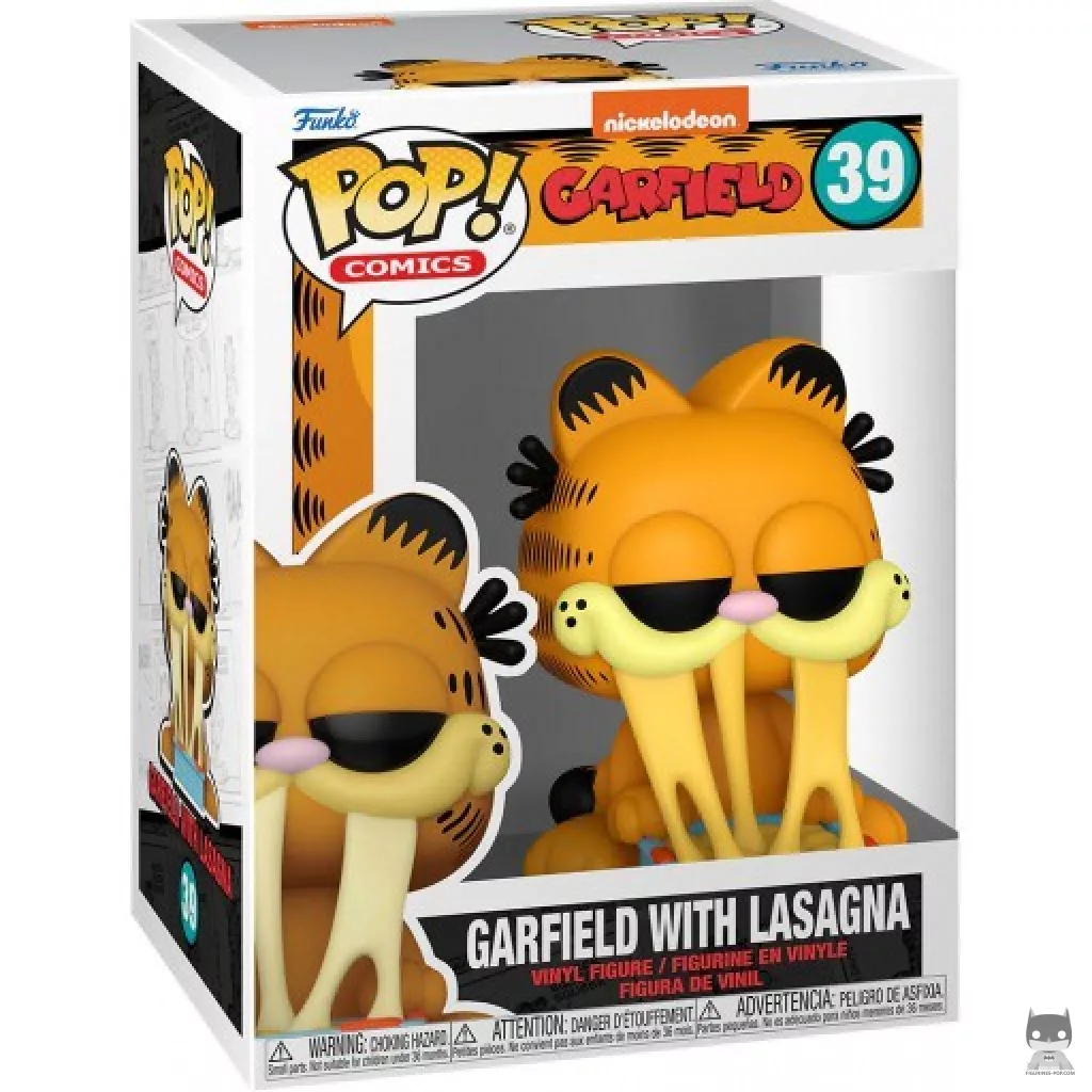 Figura Funko Pop! Garfield con lasaña en su caja