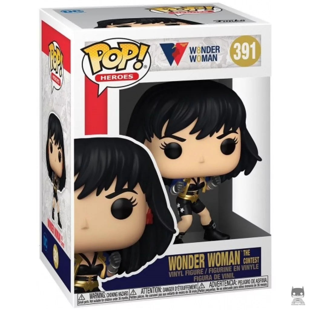 Figura Funko Pop! Wonder Woman The Contest en su caja