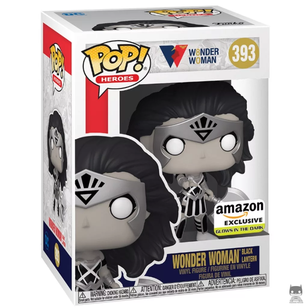 Figura Funko Pop! Wonder Woman Linterna Negra en su caja