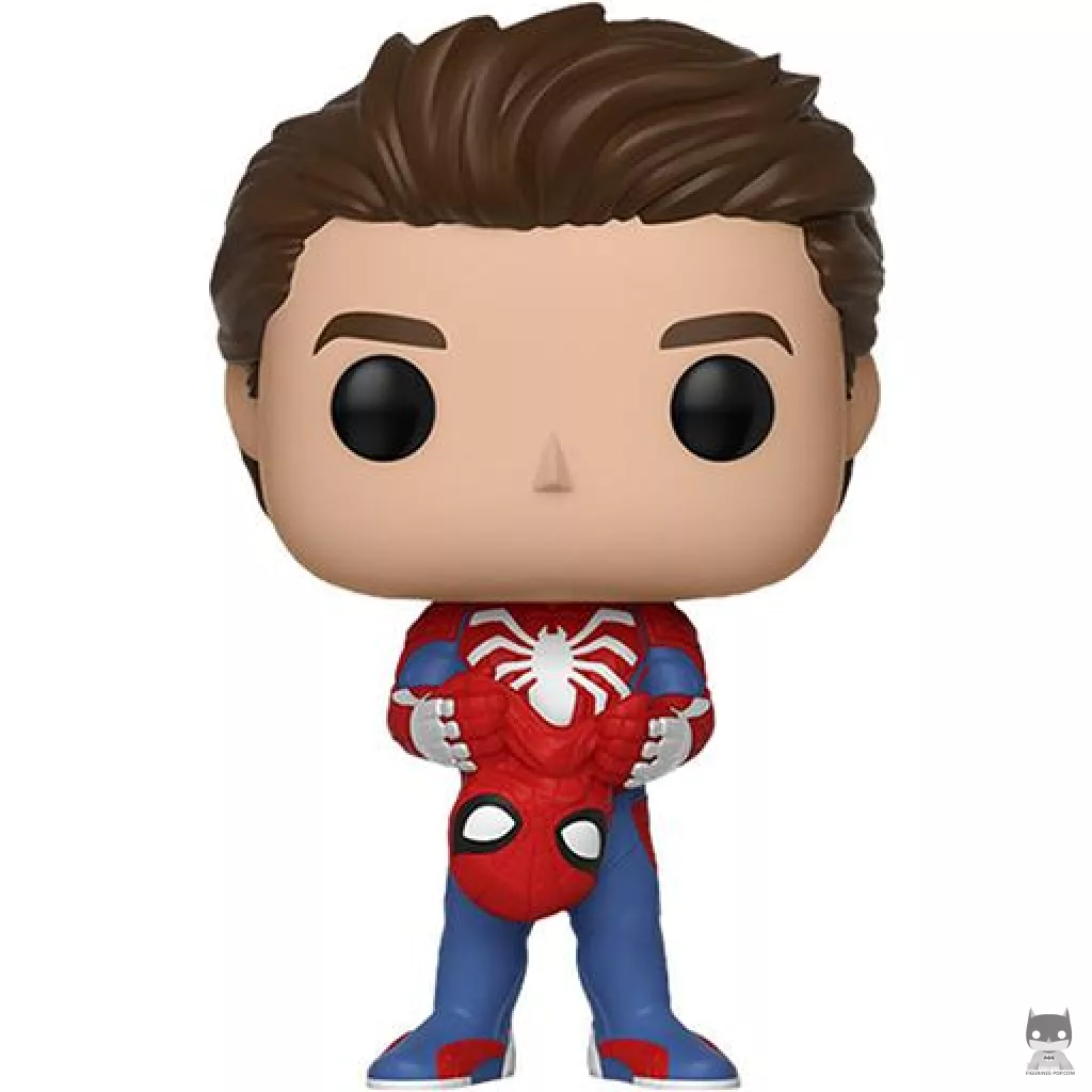 Figura Funko Pop! Spider-Man (Traje de araña blanca sin máscara) (Spider-Man Gamerverse)