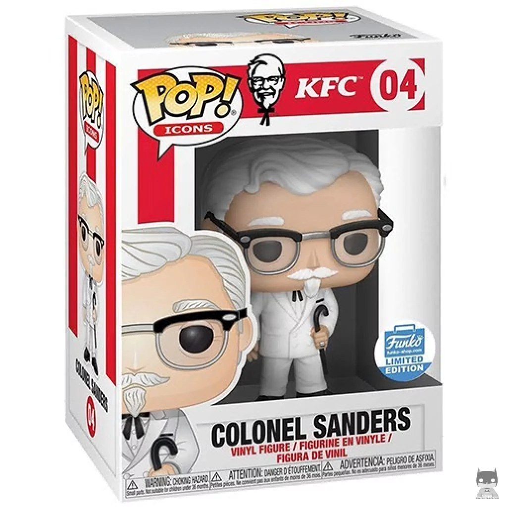 Figura Funko Pop! Coronel Sanders (Bastón) en su caja