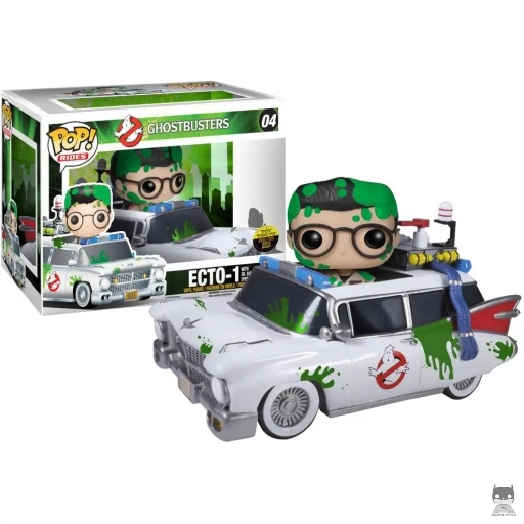 Figura Funko Pop! Ecto-1 con el Dr. Egon Spengler en su caja