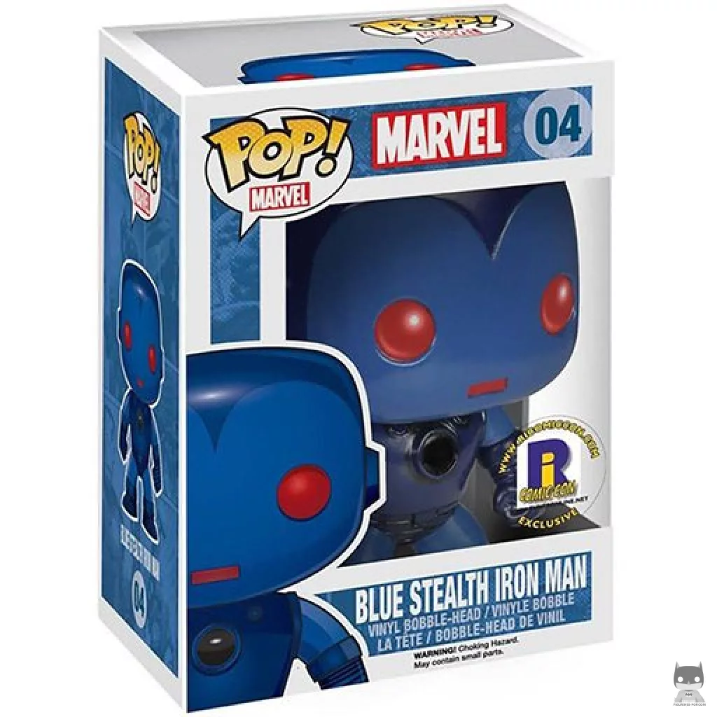Figura Funko Pop! Iron Man (Traje sigiloso) en su caja