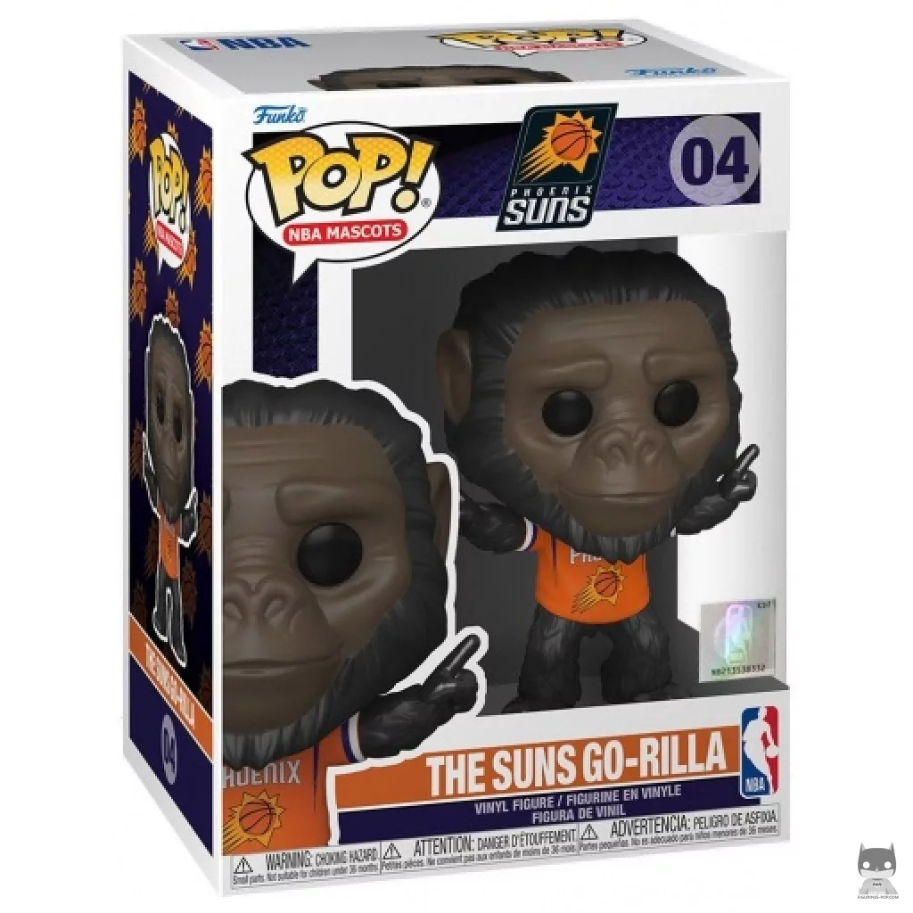 Figura Funko Pop! Go-Rilla de los Suns (Phoenix Suns) en su caja