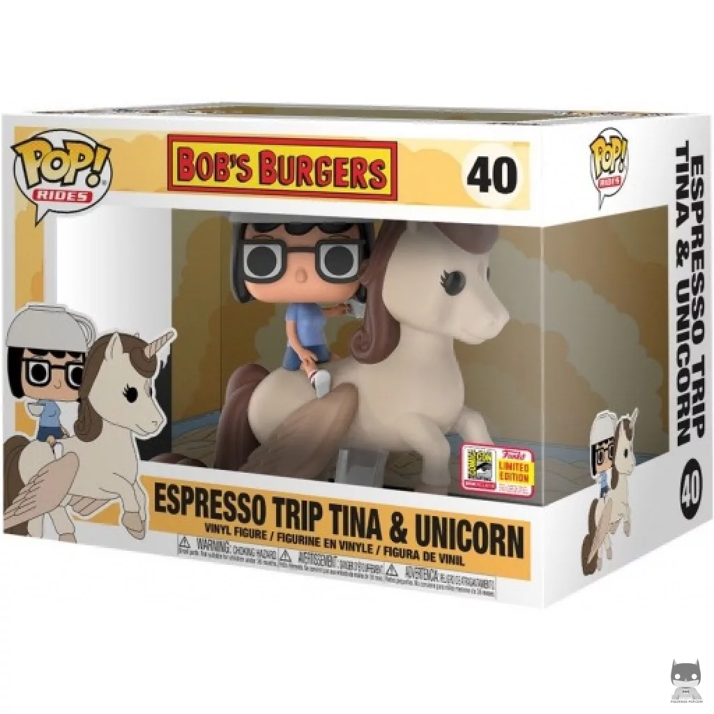 Figura Funko Pop! Tina en viaje de espresso & unicornio en su caja