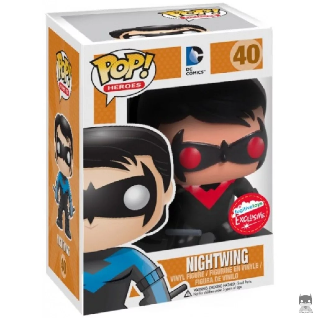 Figura Funko Pop! Nightwing (Rojo) en su caja