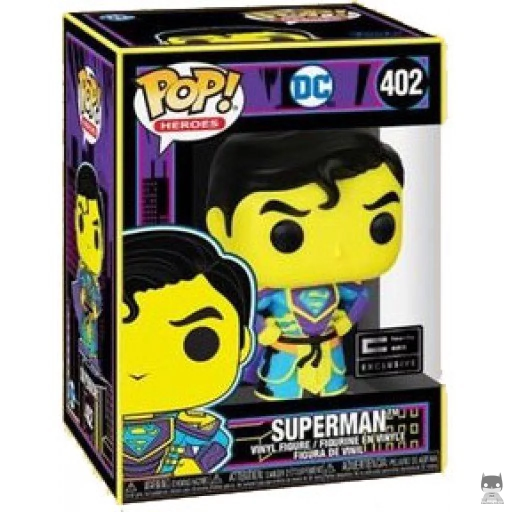 Figura Funko Pop! Superman (Luz negra) en su caja
