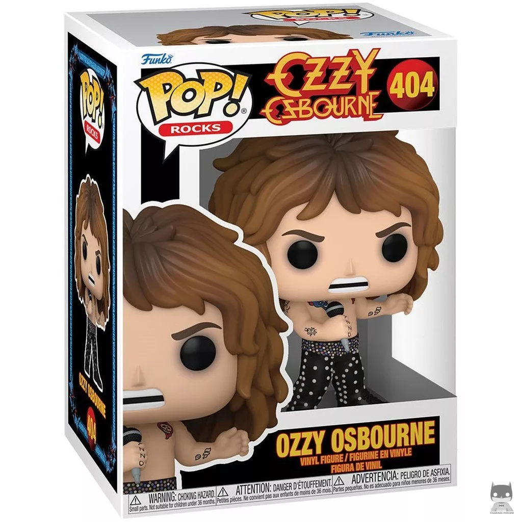 Figura Funko Pop! Ozzy Osbourne sin camiseta (1989) en su caja