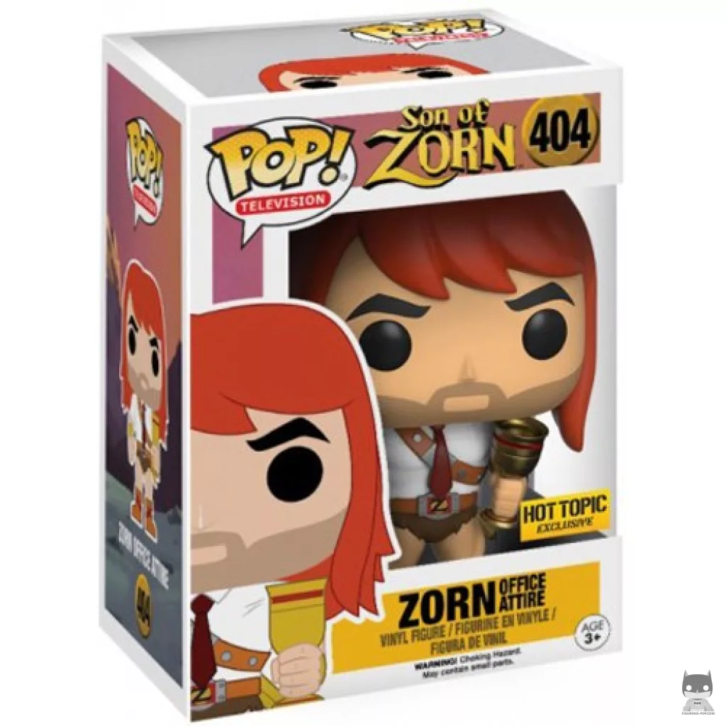 Figura Funko Pop! Zorn, defensor de Zypheria (Traje de oficina) en su caja