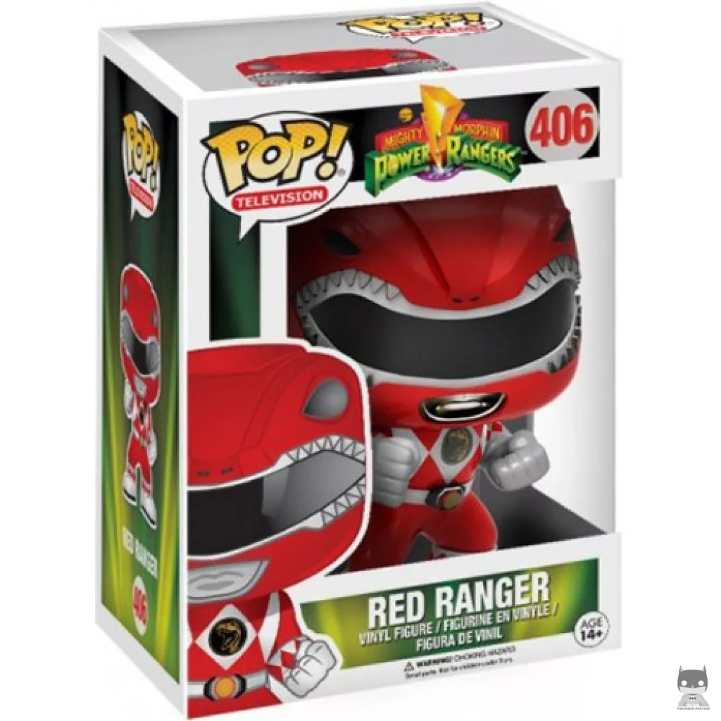 Figura Funko Pop! Ranger Rojo en su caja