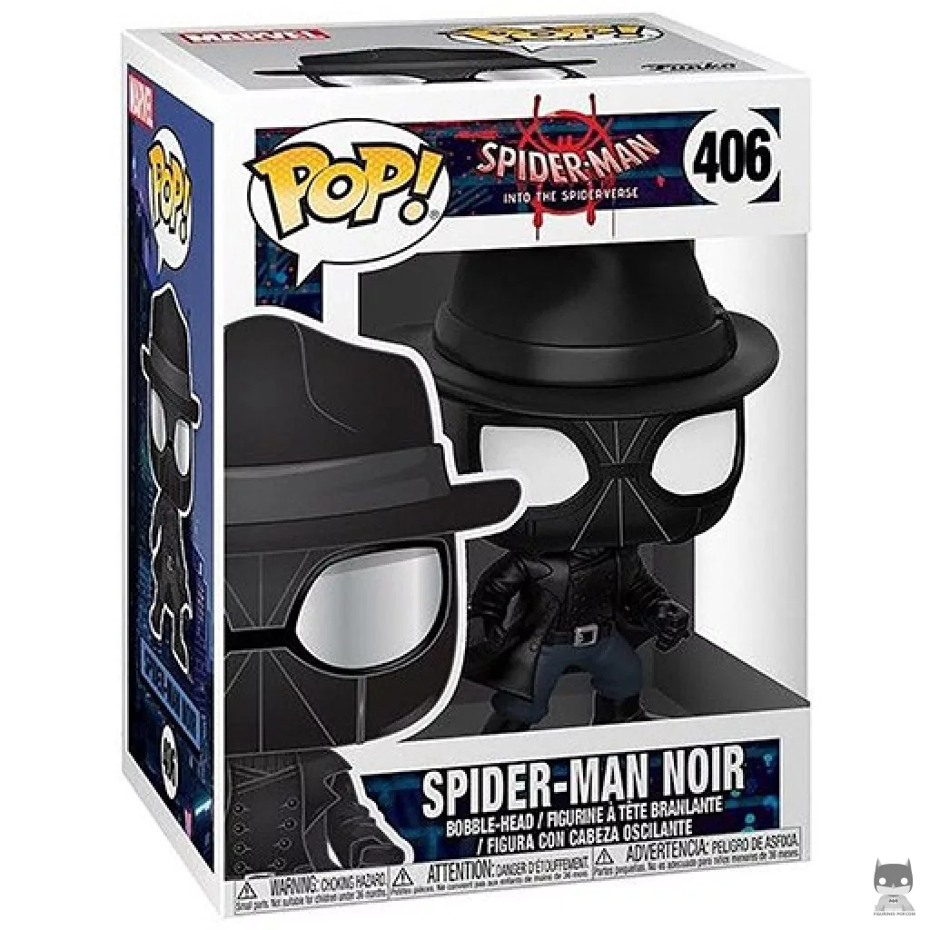 Figura Funko Pop! Spider-Man Noir (con sombrero) en su caja