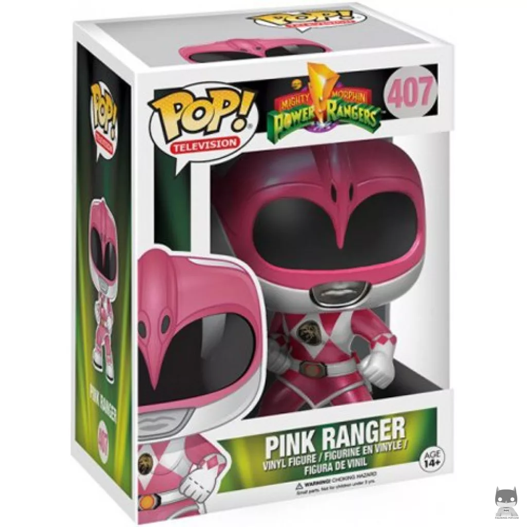 Figura Funko Pop! Ranger Rosa (Metalizado) en su caja