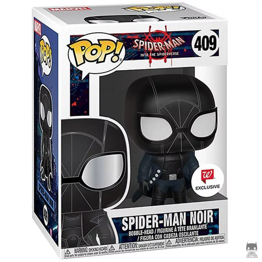 Figura Funko Pop! Spider-Man Noir en su caja