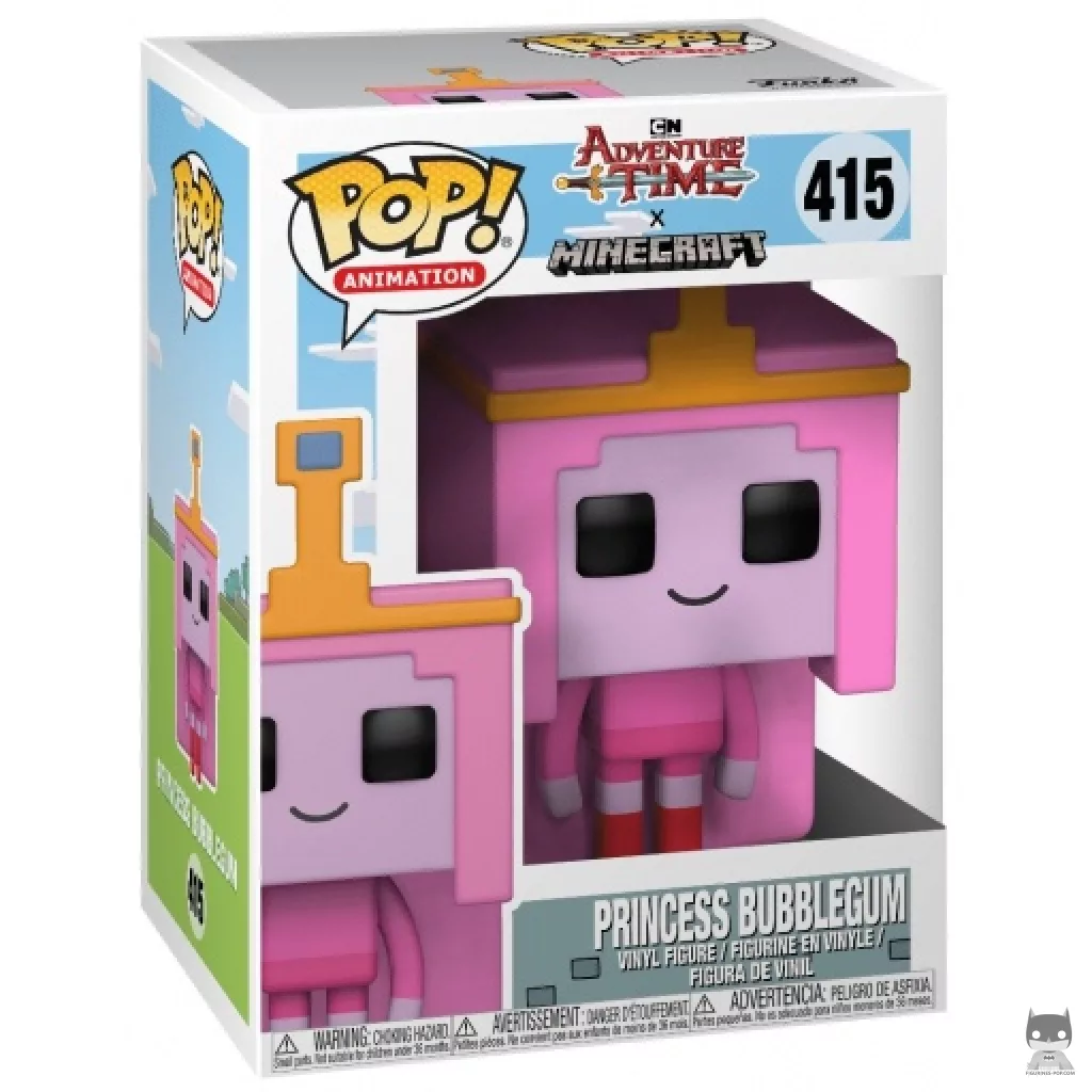 Figura Funko Pop! Princesa Chicle (Estilo Minecraft) en su caja