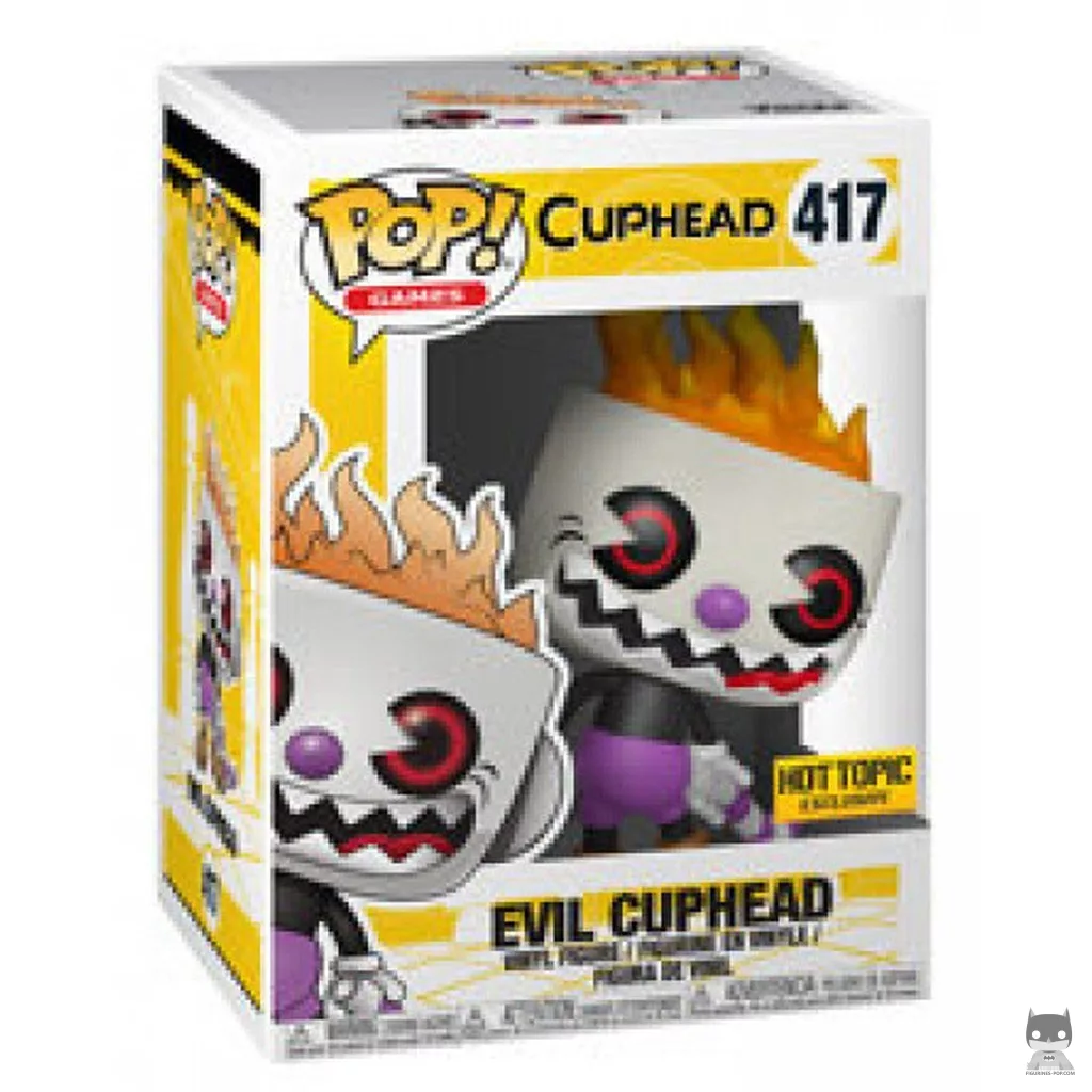 Figura Funko Pop! Cuphead malvado en su caja