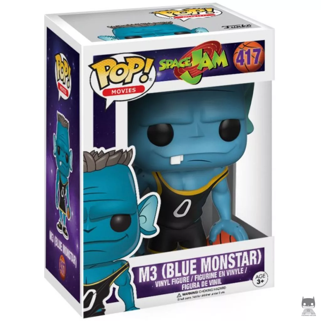 Figura Funko Pop! M3 Blue Monstar en su caja