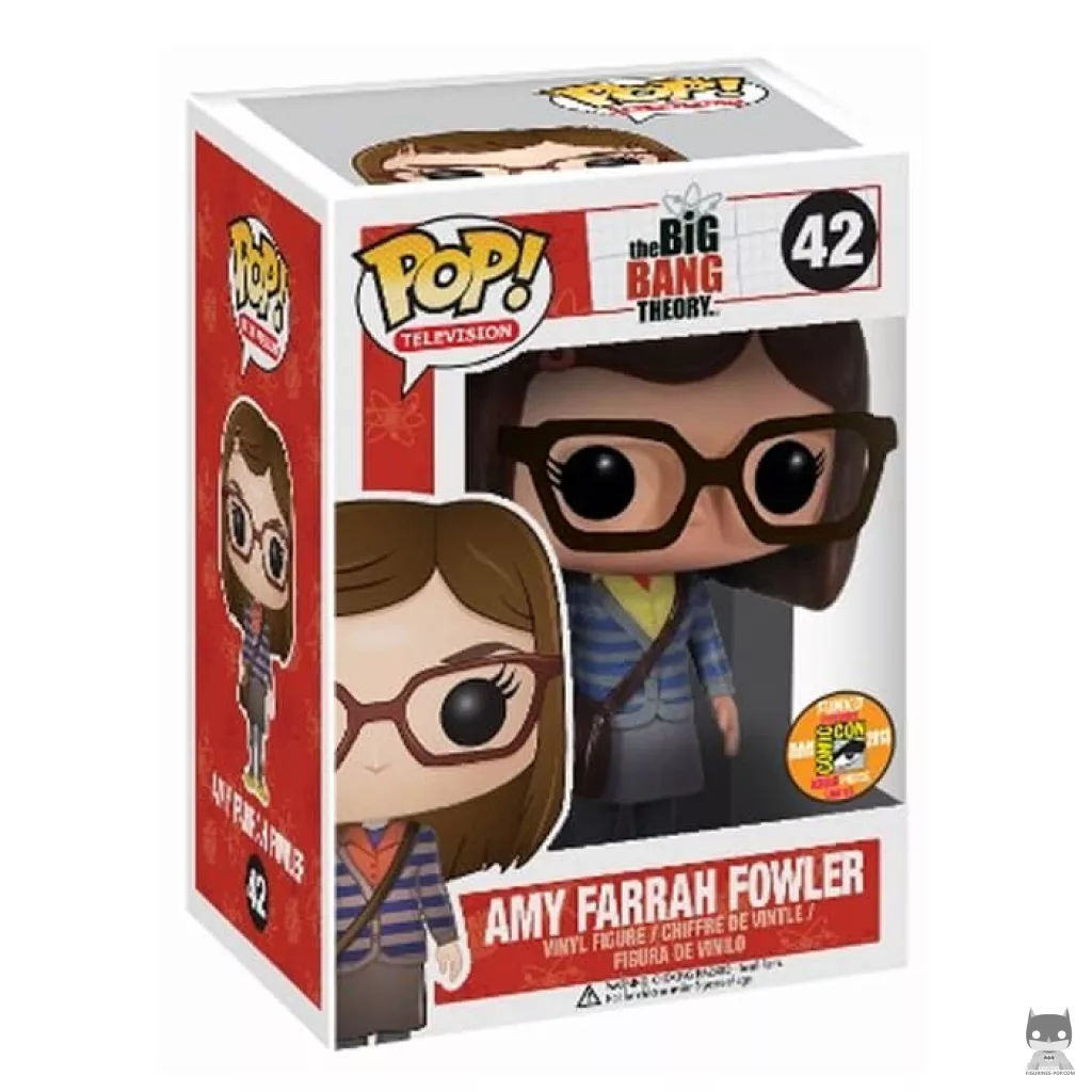Figura Funko Pop! Amy Farrah Fowler (Zapatos marrones) en su caja