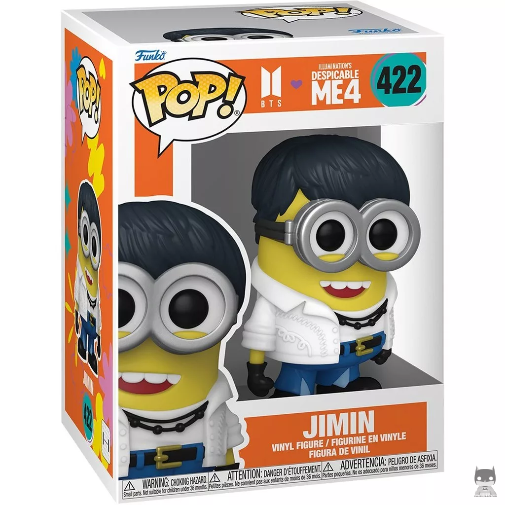 Figura Funko Pop! Jimin como Minion en su caja