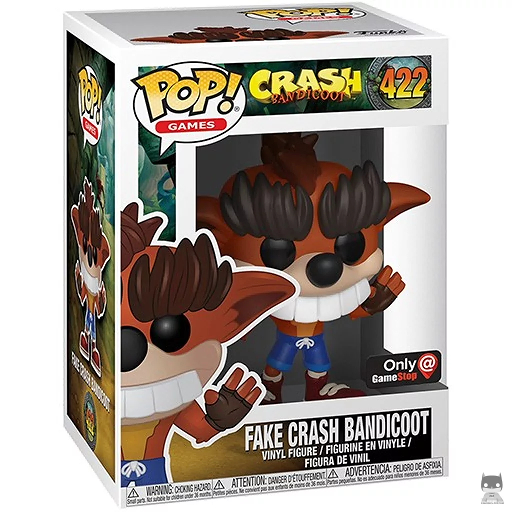 Figura Funko Pop! Falso Crash Bandicoot en su caja