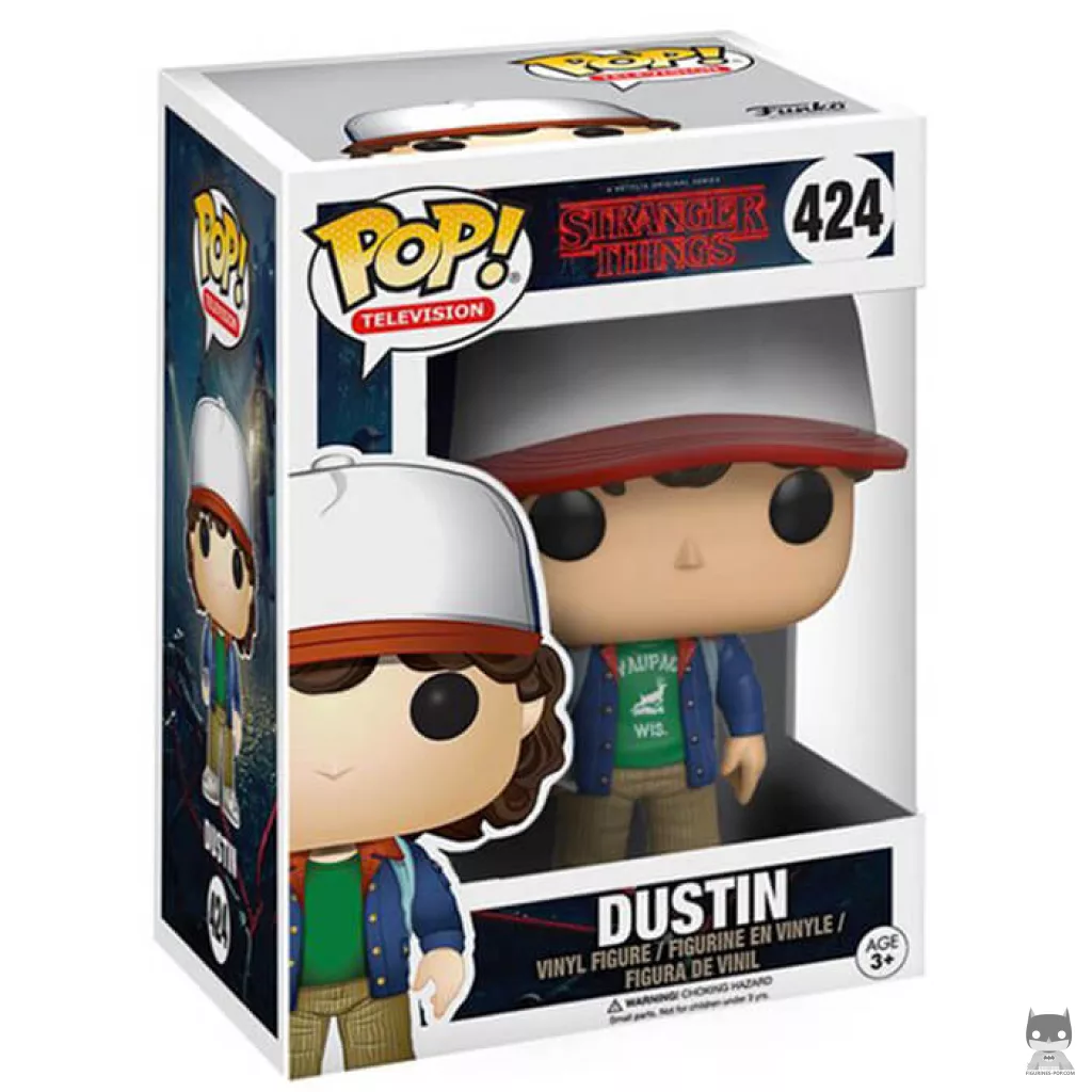 Figura Funko Pop! Dustin Henderson con brújula en su caja