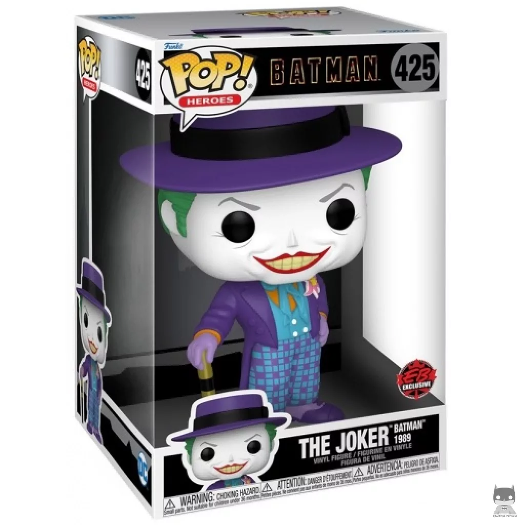 Figura Funko Pop! Joker (Batman 1989) (Supersized) en su caja