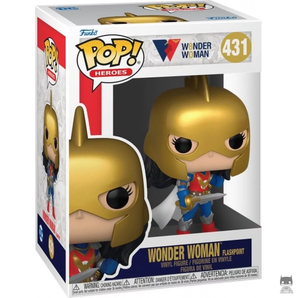 Figura Funko Pop! Wonder Woman Flashpoint en su caja