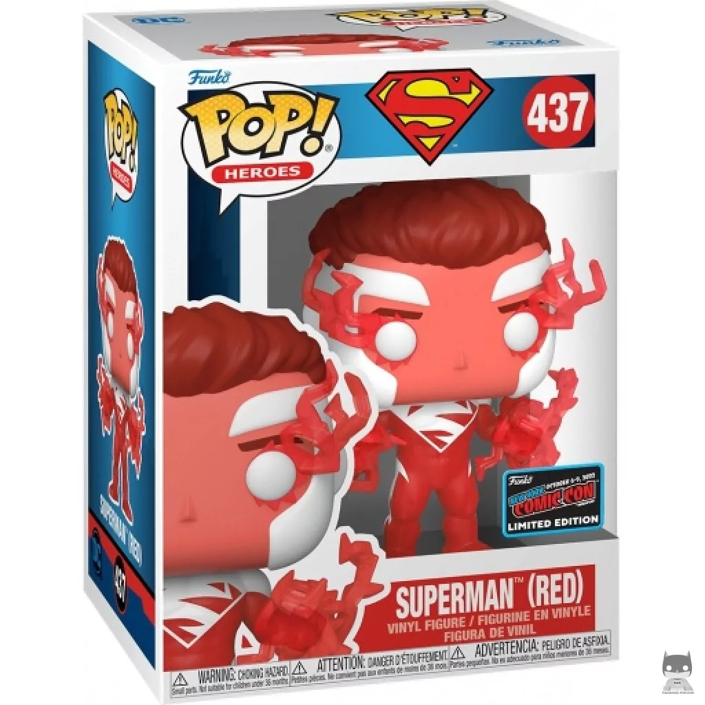 Figura Funko Pop! Superman (Rojo) en su caja