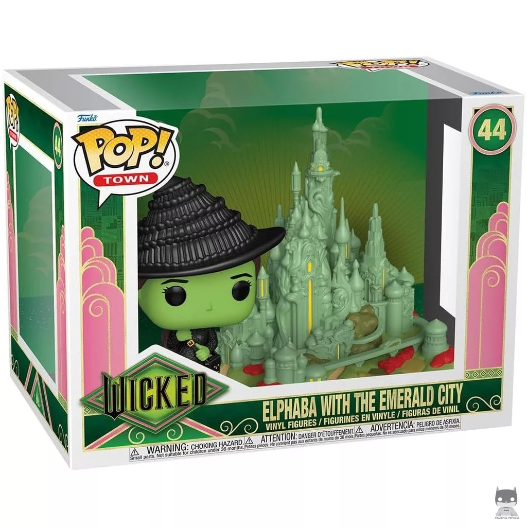 Figura Funko Pop! Elphaba con Ciudad Esmeralda en su caja