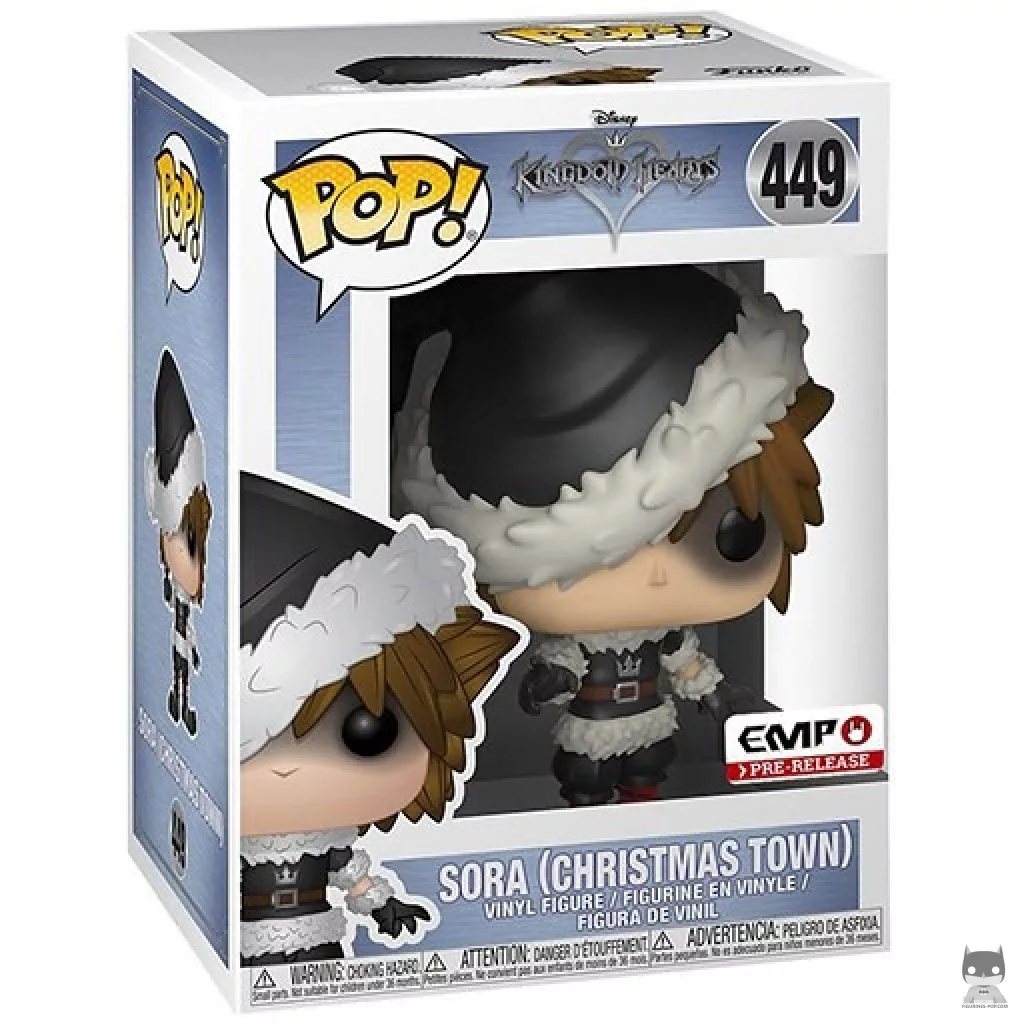 Figura Funko Pop! Sora (Ciudad de Navidad) en su caja