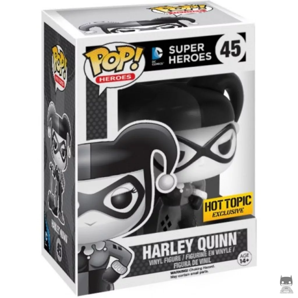 Figura Funko Pop! Harley Quinn (Blanco y negro) en su caja