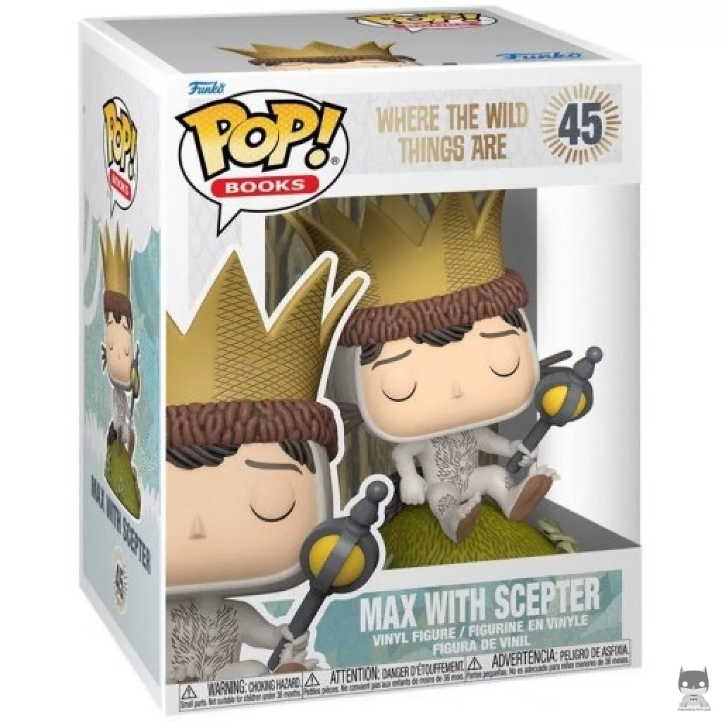 Figura Funko Pop! Max con cetro en su caja