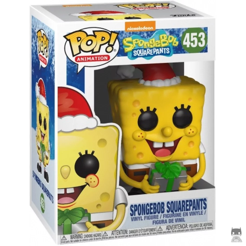Figura Funko Pop! Bob Esponja Navidad en su caja