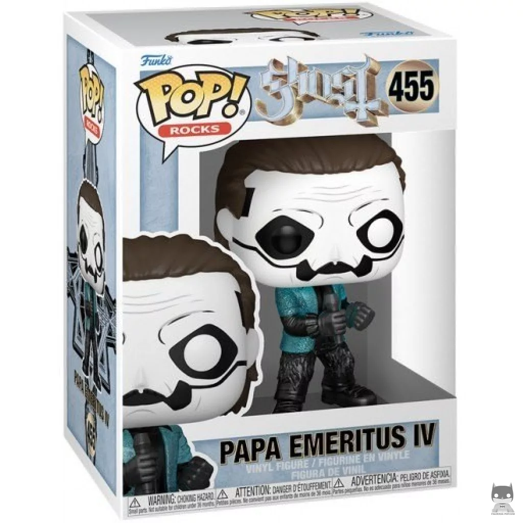 Figura Funko Pop! Papa Emeritus IV (Chaqueta azul) en su caja