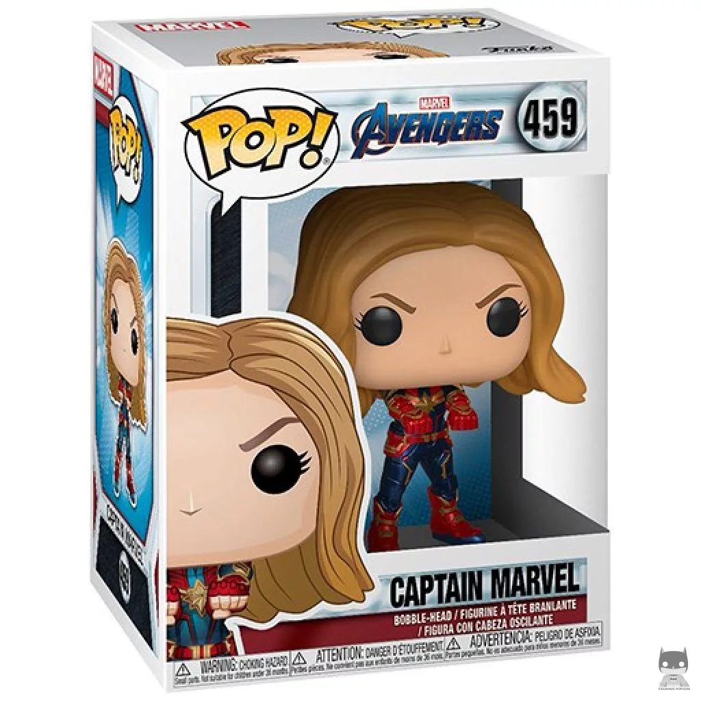 Figura Funko Pop! Capitana Marvel en su caja