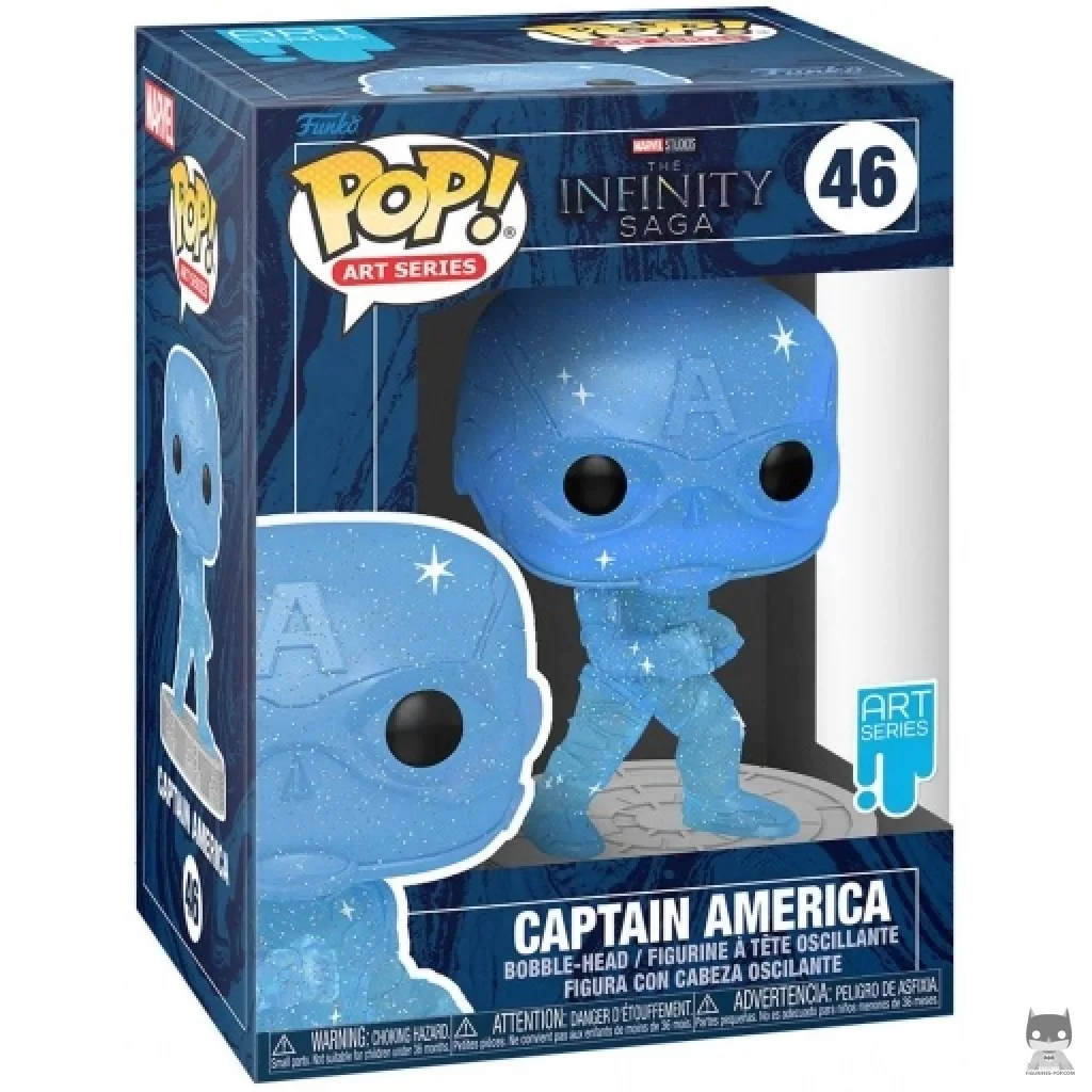 Figura Funko Pop! Capitán América (Azul) en su caja