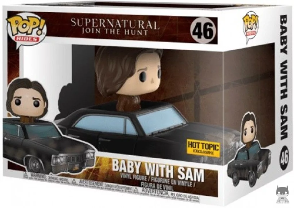 Figura Funko Pop! Baby con Sam Winchester en su caja